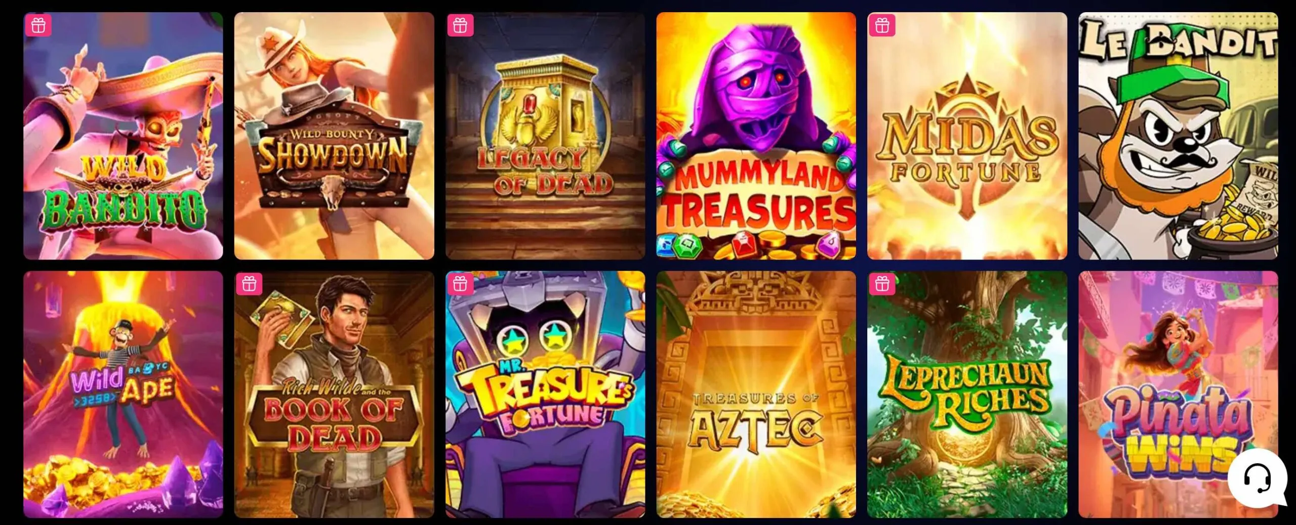 Ігровий асортимент Gizbo Casino